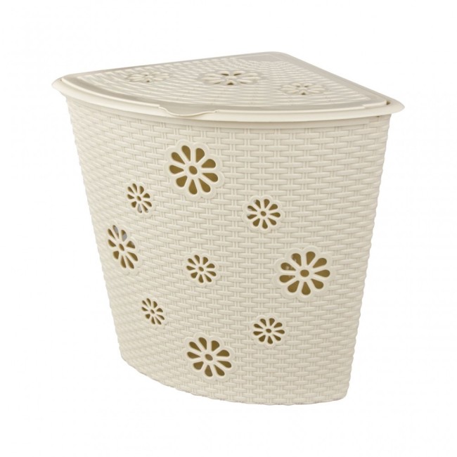 Корзина для белья Альтернатива Плетенка М2029 слоновая кость
