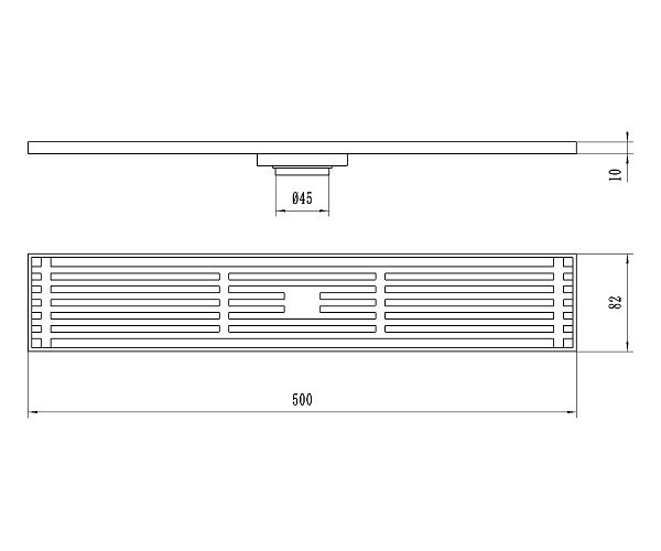 Душевой трап Bronze de Luxe черный (80521B)