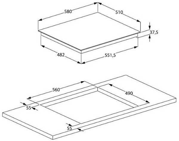 Встраиваемая индукционная варочная панель Indesit IB 41B60 BF Встраиваемая индукционная варочная панель Indesit IB 41B60 BF
