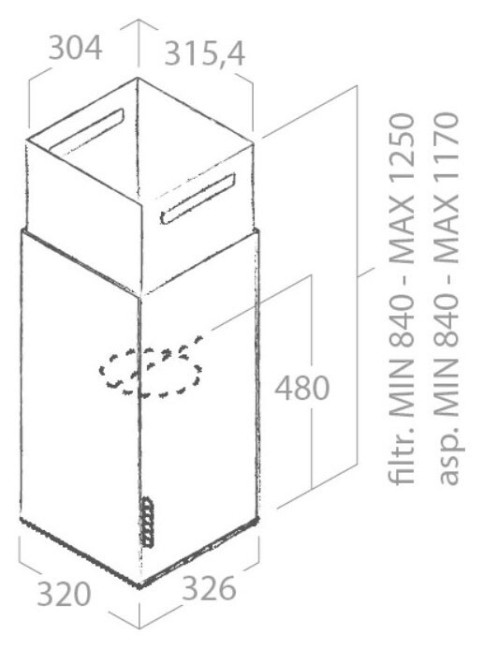 Островная вытяжка Elica Haiku Island WH/A/32