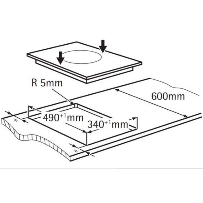 Встраиваемая индукционная варочная панель Aeg HC 451500 EB
