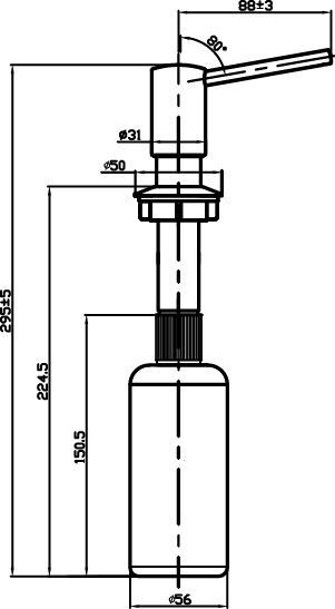 Дозатор Omoikiri OM-02-BN (4995008) нержавеющая сталь Дозатор Omoikiri OM-02-BN (4995008) нержавеющая сталь
