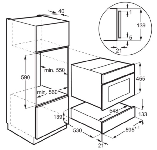 Встраиваемый шкаф для подогрева посуды Electrolux KBD 4 X