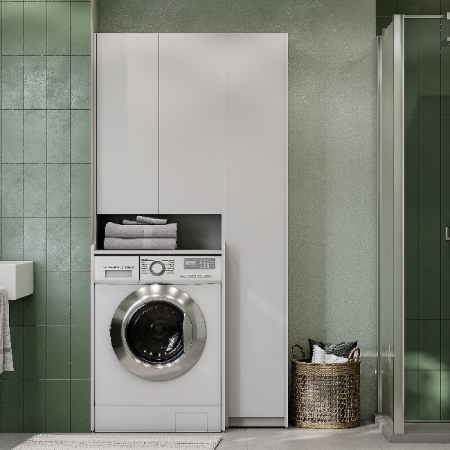 Шкафчик Aquaton Лондри белый, для стиральной машины 1A260503LH010 Шкафчик Aquaton Лондри белый, для стиральной машины 1A260503LH010