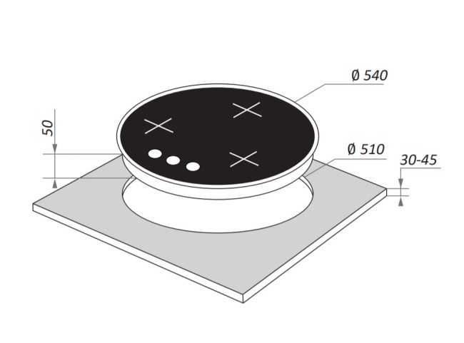 Встраиваемая газовая варочная панель Maunfeld EGHG.43.23CW/G