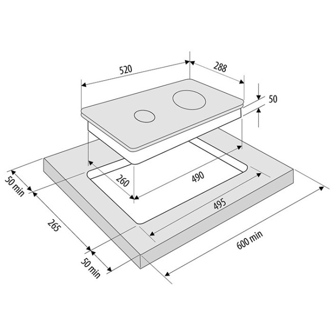 Встраиваемая индукционная варочная панель Krona VENTO 30 BL