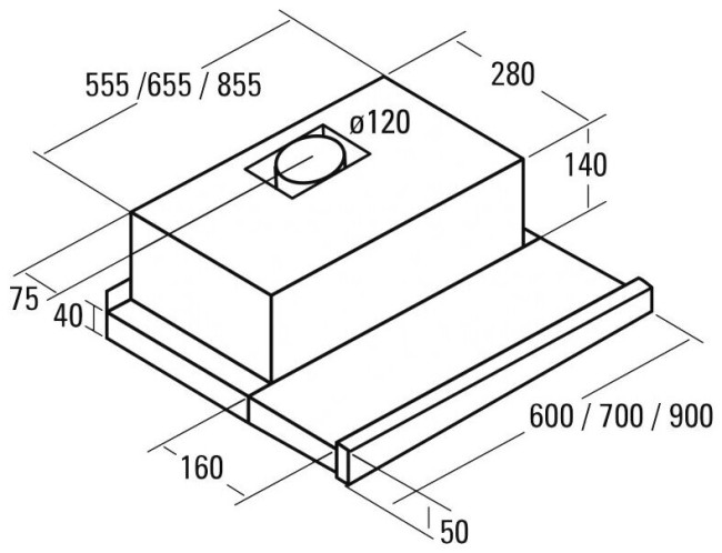 Встраиваемая вытяжка Cata TF 2003 Duralum Встраиваемая вытяжка Cata TF 2003 Duralum