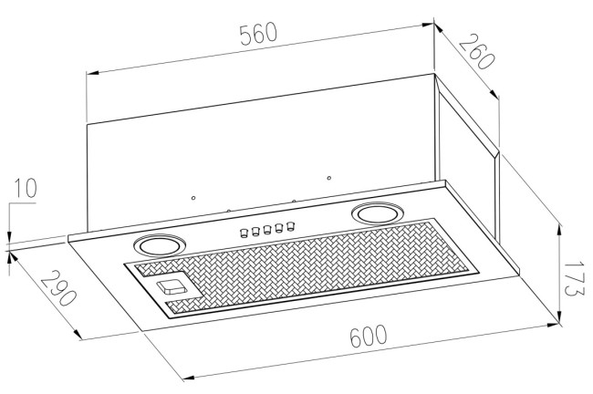 Встраиваемая вытяжка Meferi INBOX60WH Power Встраиваемая вытяжка Meferi INBOX60WH Power