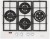 Встраиваемая газовая варочная панель Gefest 2231-02 Р12