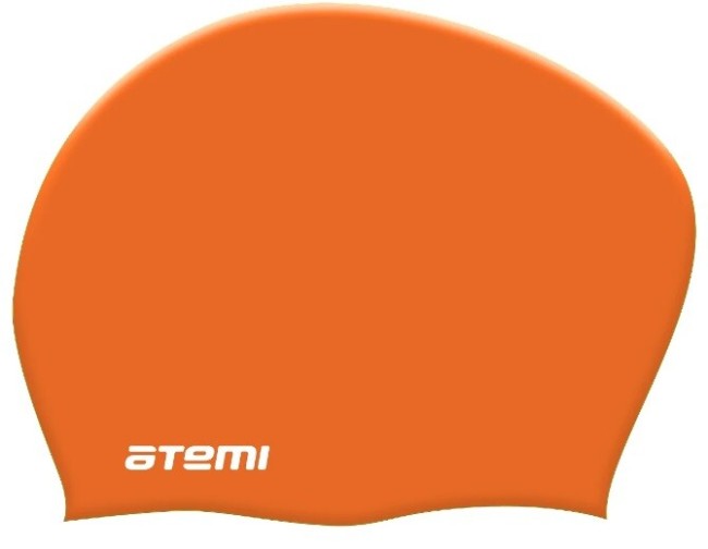 Шапочка для плавания Atemi LC-08 силикон, д/длин.волос, оранжевый