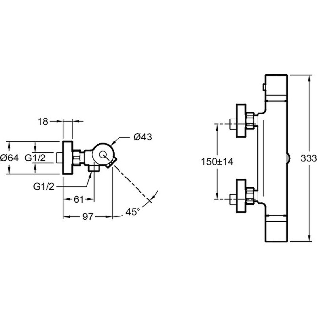 Термостат для ванны Jacob Delafon RIVOLI (E24325-CP) Термостат для ванны Jacob Delafon RIVOLI (E24325-CP)
