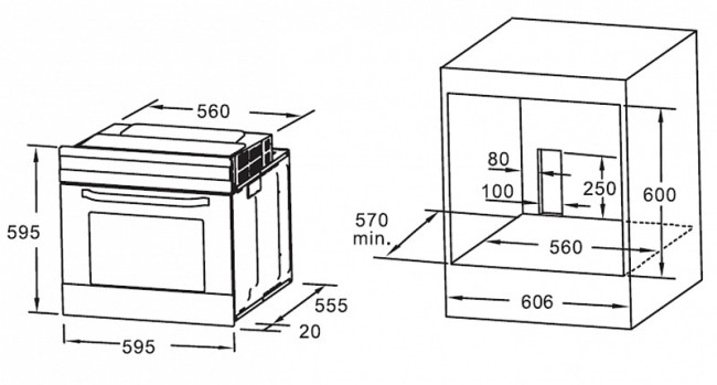 Встраиваемый электрический духовой шкаф Monsher MOE 6183 BX