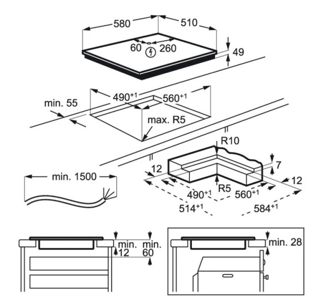 Встраиваемая индукционная варочная панель Electrolux EIV 634