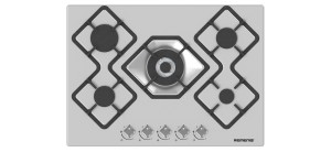 Встраиваемая газовая варочная панель Remenis REM-2156 inox