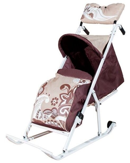 Санки-коляска ТяниТолкай Трансформер Люкс Зимняя сказка розовый 84685 Санки-коляска ТяниТолкай Трансформер Люкс Зимняя сказка розовый 84685