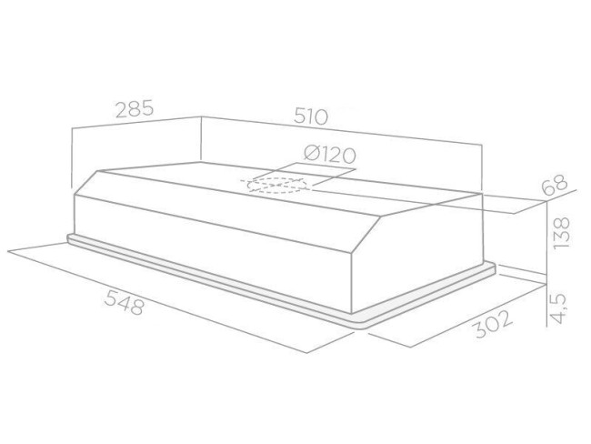 Встраиваемая вытяжка Elica Eliplane LX IX F/60