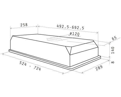 Встраиваемая вытяжка Elica Elibloc 9 LX silver F/80