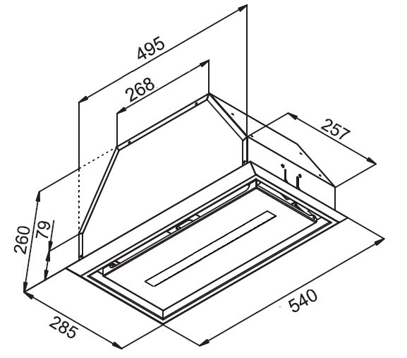 Встраиваемая вытяжка Kuppersberg INBOX 54 W