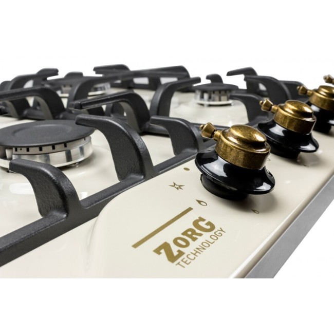 Встраиваемая газовая варочная панель ZorG BP5 FD rustical/cream (EMY)