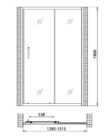 Душевая дверь Gemy Victoria S30191E Душевая дверь Gemy Victoria S30191E