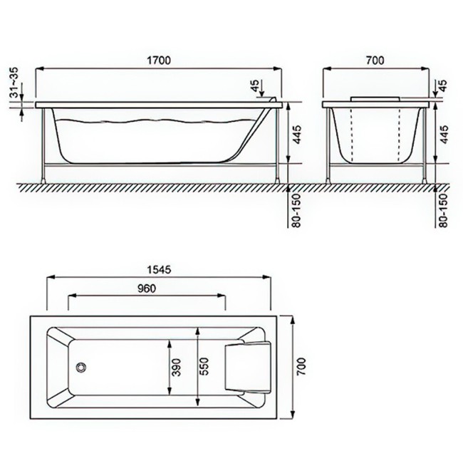Ванна акриловая Jacob Delafon Sofa E60518RU-00 Ванна акриловая Jacob Delafon Sofa E60518RU-00