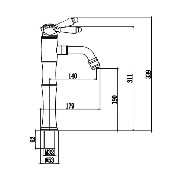 Смеситель для раковины Savol S-006612H