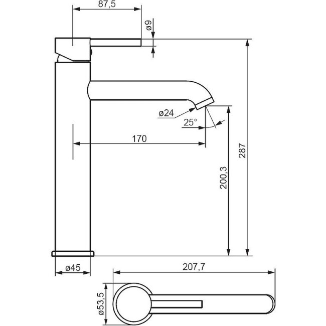 Смеситель для раковины Damixa Scandinavian Pure 360250300