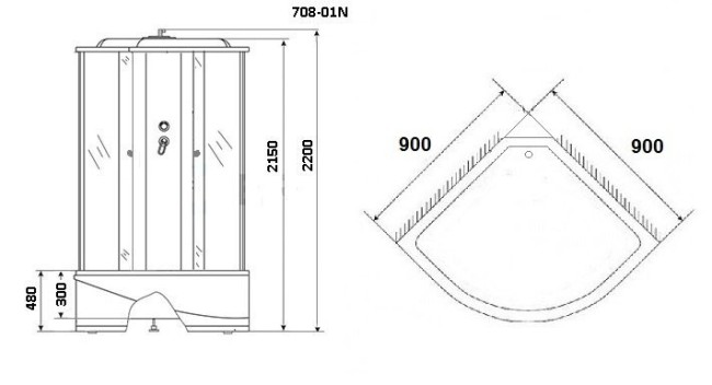Душевая кабина Niagara NG-708-01N