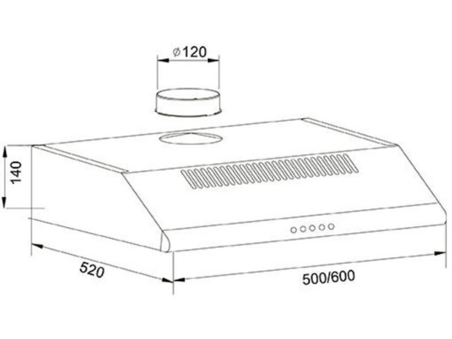 Вытяжка Oasis UP-50B (F)