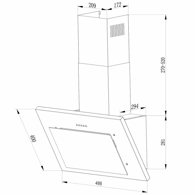 Вытяжка Hebermann HBKH 50.3 W