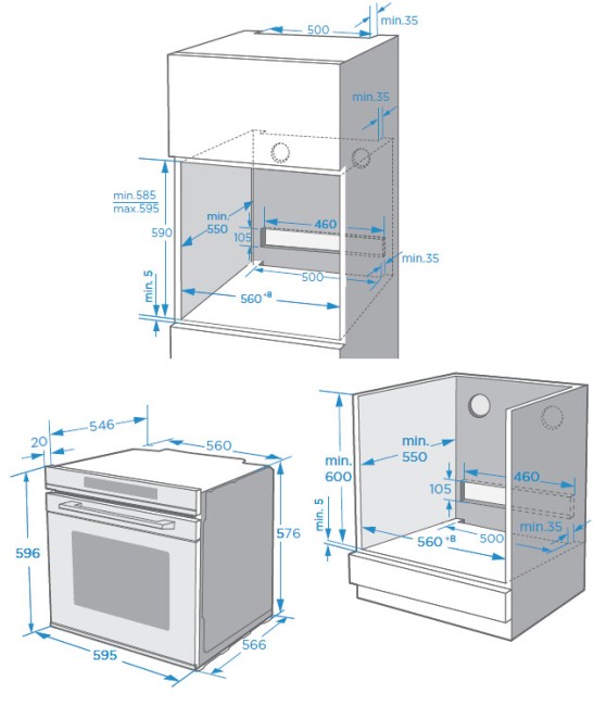 Встраиваемый электрический духовой шкаф Weissgauff EOM 751 PDB Black Edition Встраиваемый электрический духовой шкаф Weissgauff EOM 751 PDB Black Edition