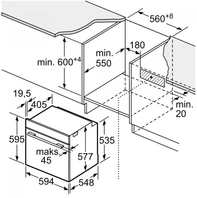 Встраиваемый электрический духовой шкаф History OE728B.FGR