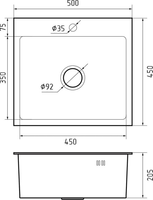 Кухонная мойка GranFest 5045 нерж Кухонная мойка GranFest 5045 нерж