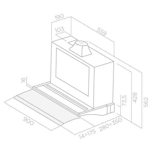 Встраиваемая вытяжка Elica Glide IX/A/90 Встраиваемая вытяжка Elica Glide IX/A/90