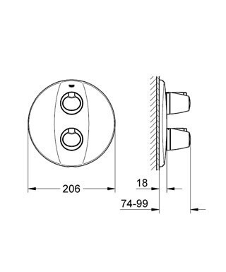 Комплектующие Grohe Grohtherm 3000 (19359000)