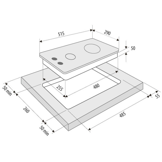 Встраиваемая газовая варочная панель Krona Calore 30 BL Встраиваемая газовая варочная панель Krona Calore 30 BL