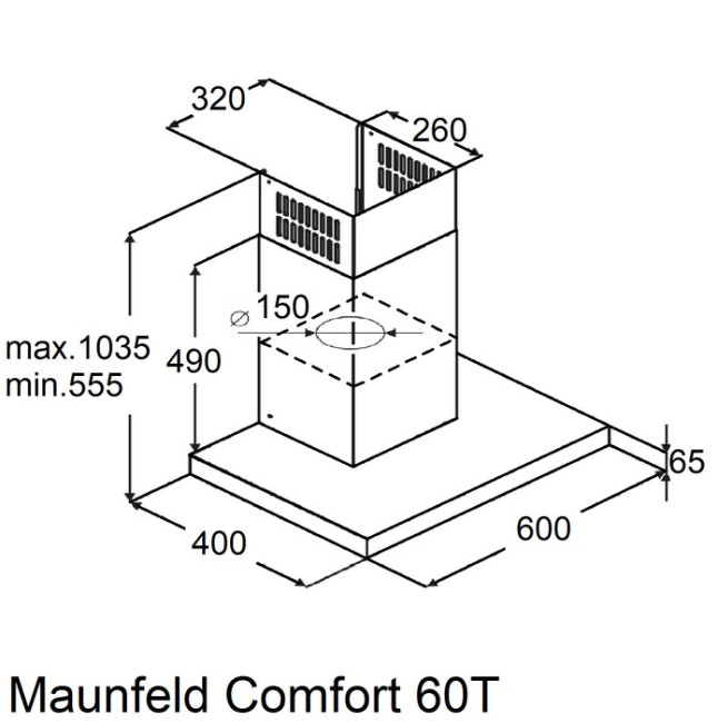 Встраиваемая вытяжка Maunfeld Comfort 60 T black Встраиваемая вытяжка Maunfeld Comfort 60 T black