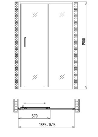 Душевая дверь Gemy Victoria S30191B Душевая дверь Gemy Victoria S30191B