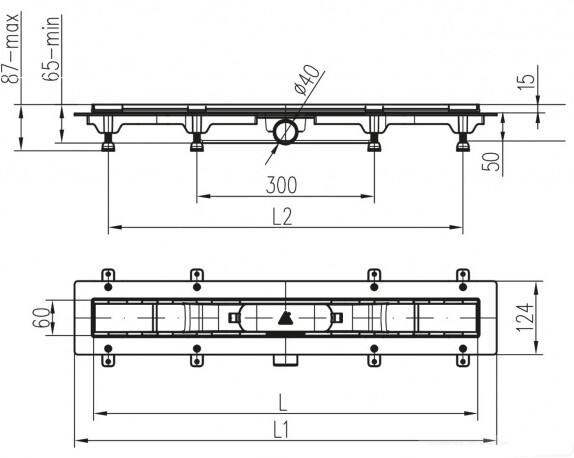 Водоотводящий желоб Alpen Harmony ALP-350HN