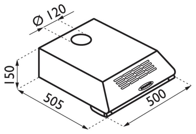 Вытяжка Ardesia Wind 50 X Вытяжка Ardesia Wind 50 X
