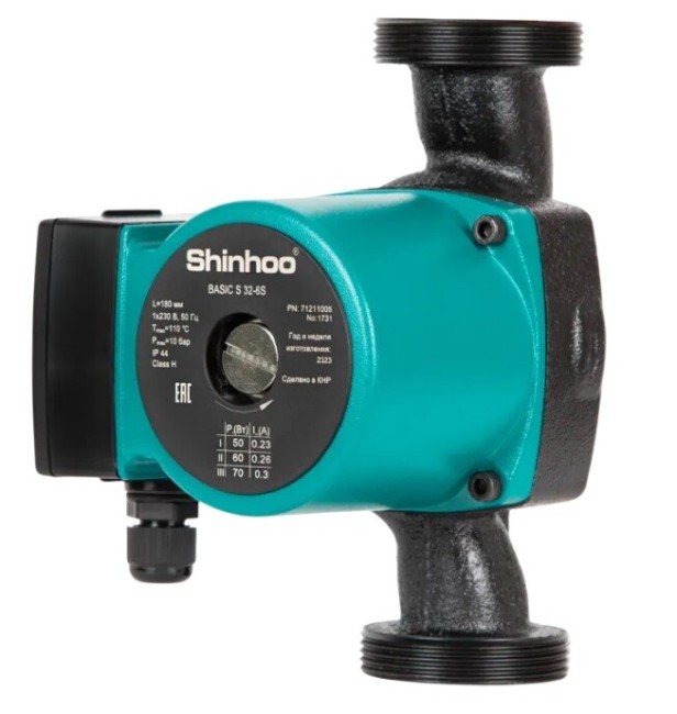 Насос циркуляционный Shinhoo BASIC S 32-6S Насос циркуляционный Shinhoo BASIC S 32-6S