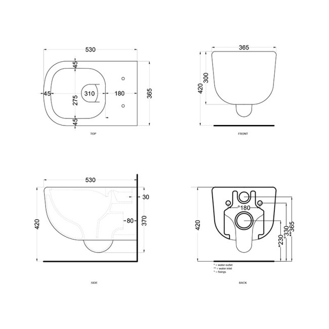 Унитаз подвесной Cielo ERA (ERVSK) Gloss white