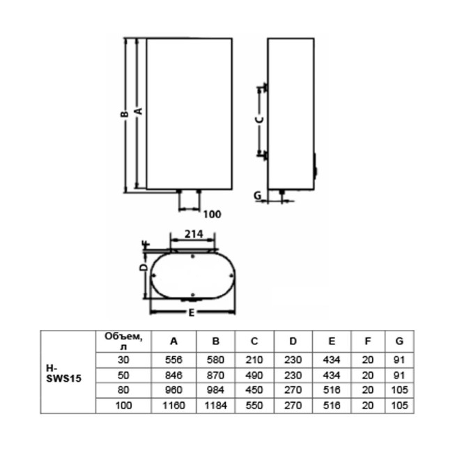 Водонагреватель накопительный Hyundai H-SWS15-30V-UI694 Водонагреватель накопительный Hyundai H-SWS15-30V-UI694