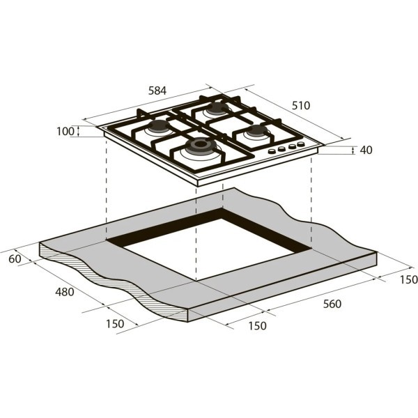 Варочная панель Zugel ZGH601B Варочная панель Zugel ZGH601B