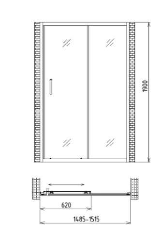 Душевая дверь Gemy Victoria S30191C Душевая дверь Gemy Victoria S30191C