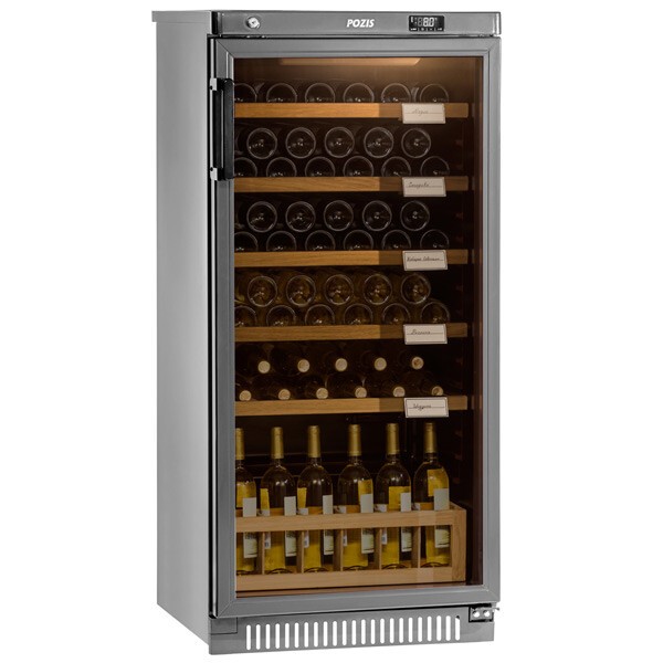 Винный шкаф Pozis ШВ-52 серебристый