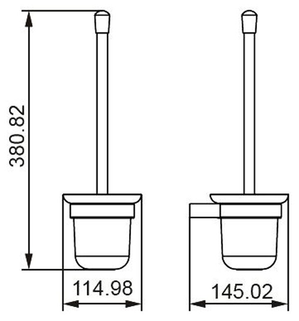 Ершик в стакане Aquanet с держателем хром (5688) Ершик в стакане Aquanet с держателем хром (5688)