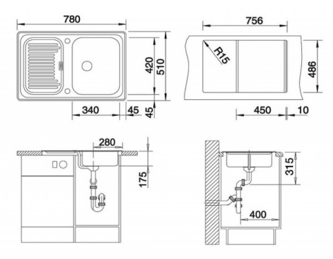 Комплект Blanco Classic 45 S кофе + Mida кофе Комплект Blanco Classic 45 S кофе + Mida кофе