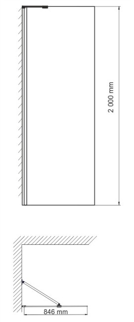 Walk-in WasserKraft Aller 10H07-RP90 Fixed