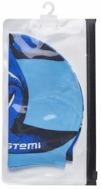 Шапочка для плавания Atemi PSC301 силикон, гол.(акула), дет.